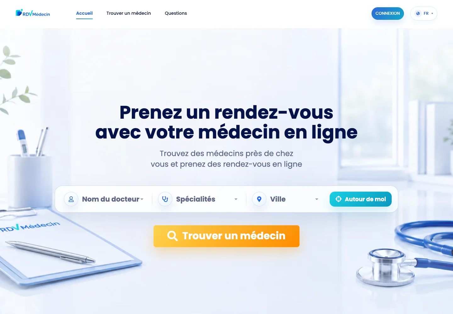 RDV Médecins — interface du projet